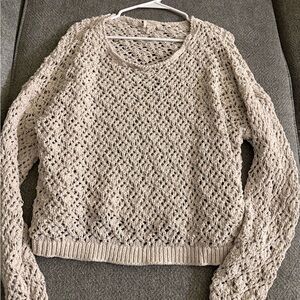 Elegant Beige Knit Sweater